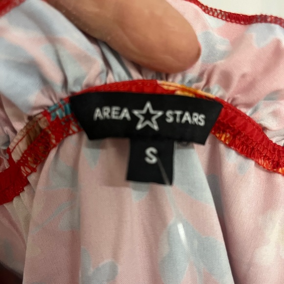 NWT Area Stars Red Sia Floral Print Dress Size Small - Picture 14 of 15
